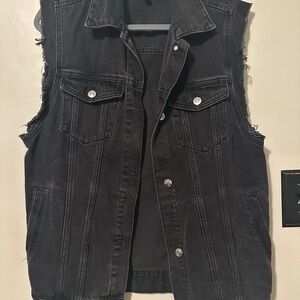 H&M Charcoal Denim Vest